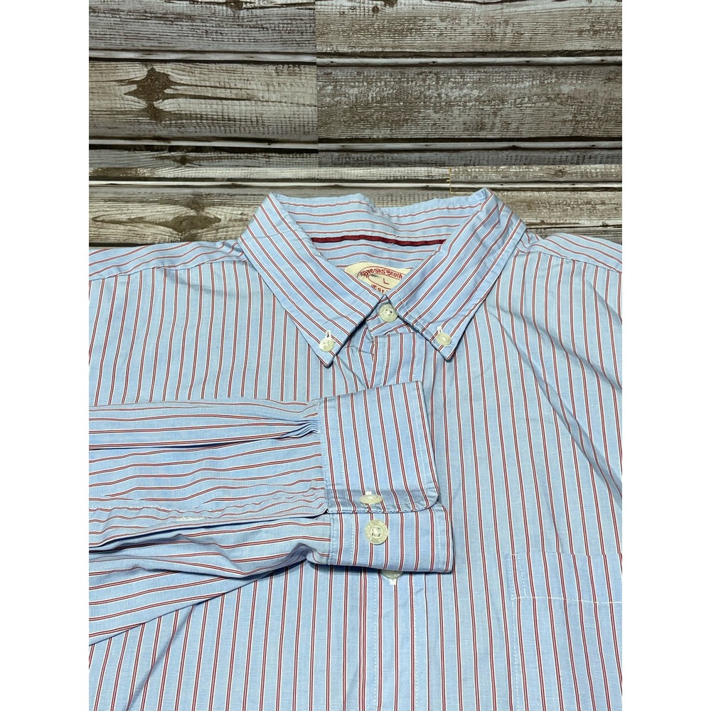 Brooks Brothers Long Sleeve Button Up Blue Cotton‎ Slim Size Large